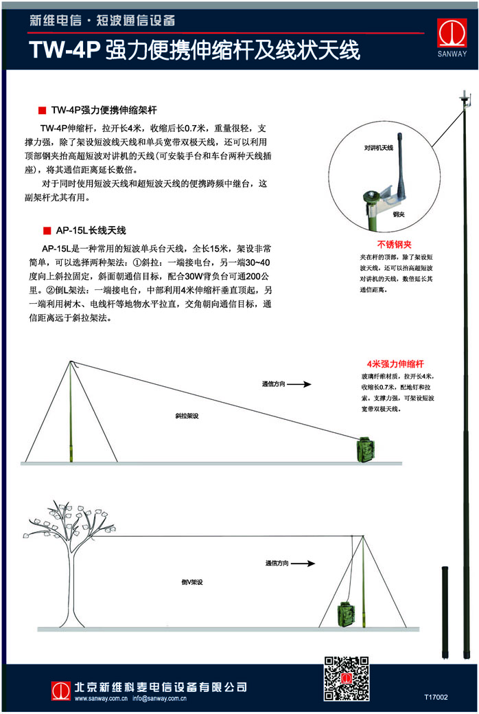 AB330S卷軸一體化單兵寬帶天線